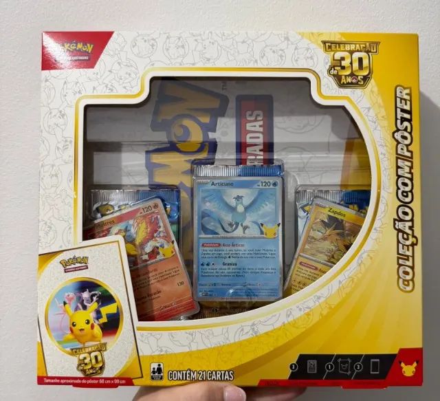 Box com Poster - Pokemon 30 anos