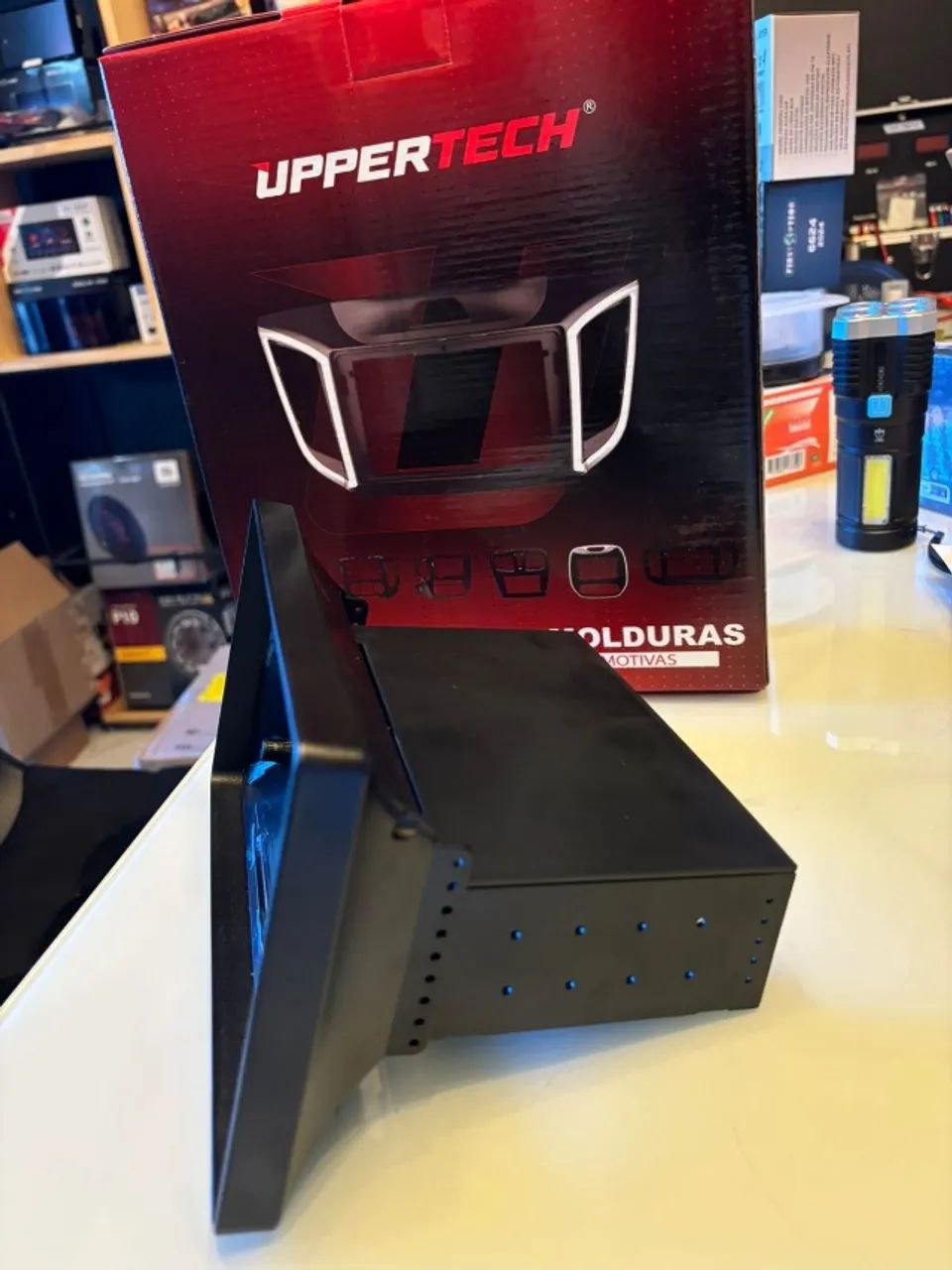 Moldura 9 Polegadas c/ Entrada 1 Din de Radio Universal para Multimidia tela 9 Mp5 Android - Foto 4