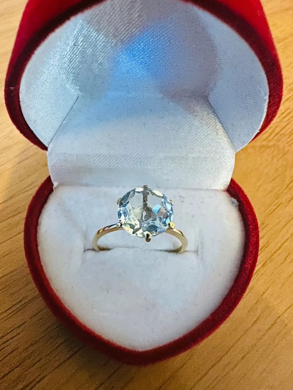 Anel em ouro 18k com Água Marinha 2,1 Gramas - Foto 2