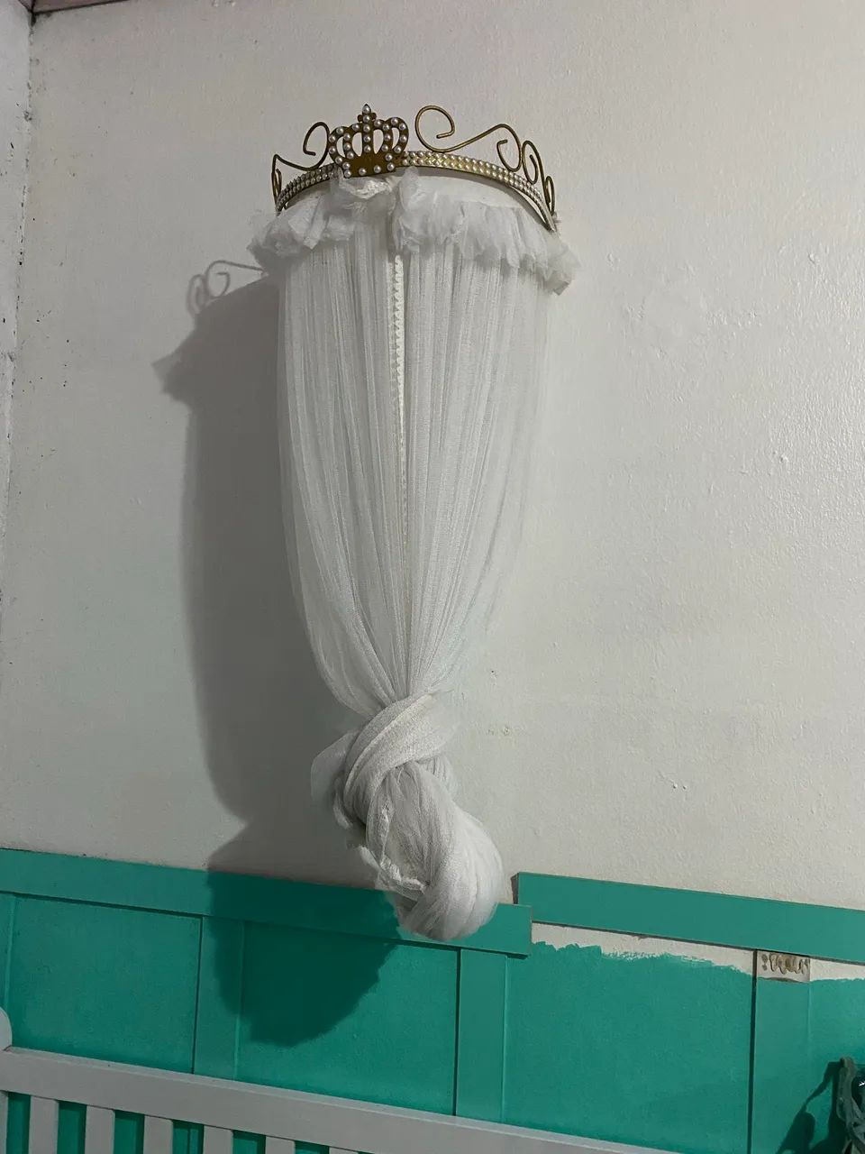 Berço MDF, colchão e mosquiteiro dossel  - Foto 4