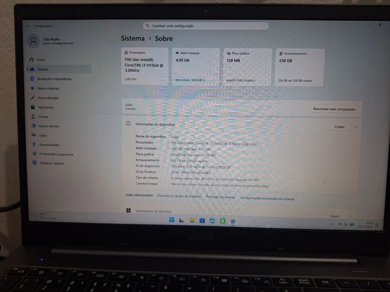 Notebook samsung book  - Foto 2