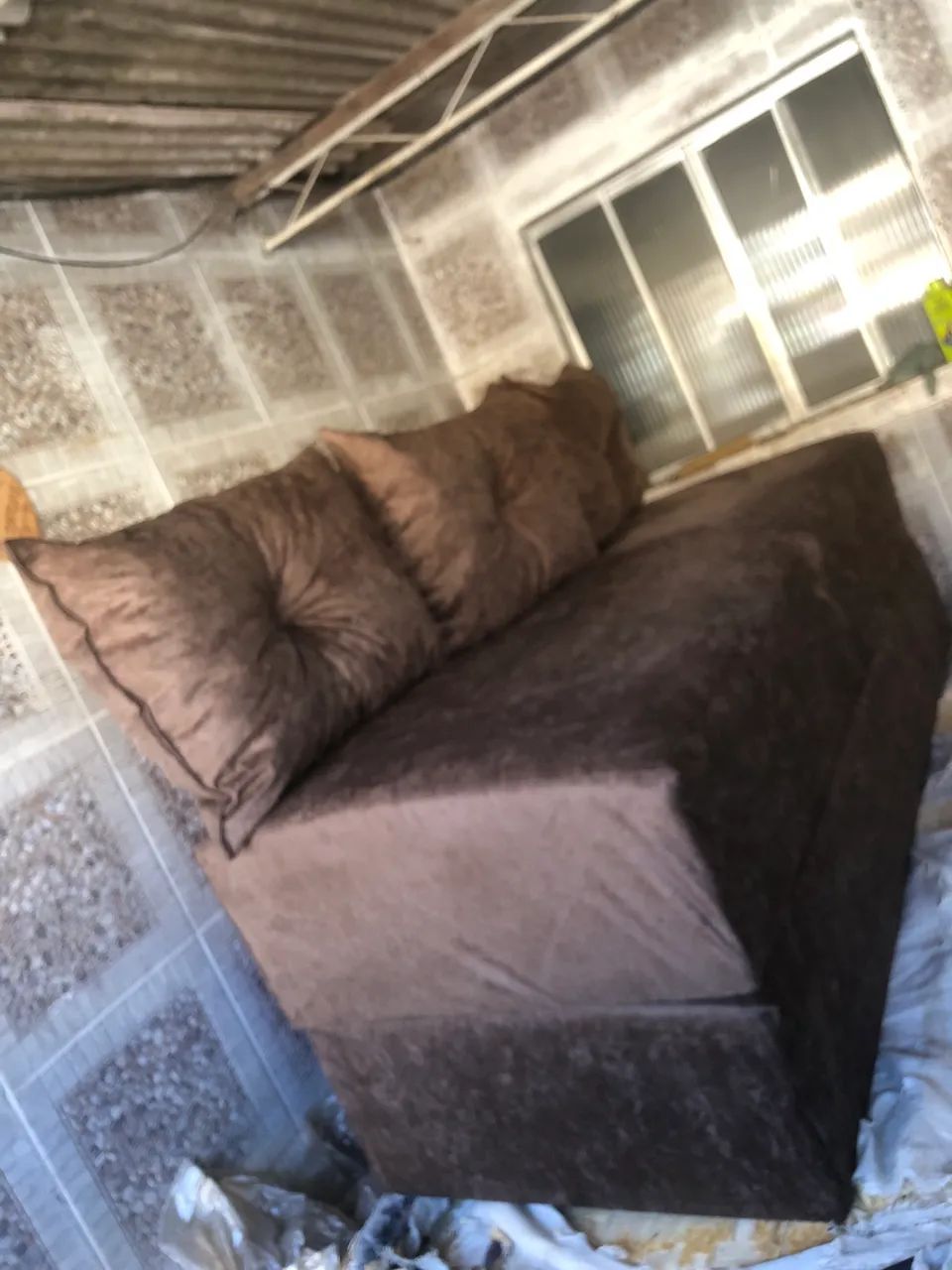 Sofá cama com 3 almofadas 65048986575233120