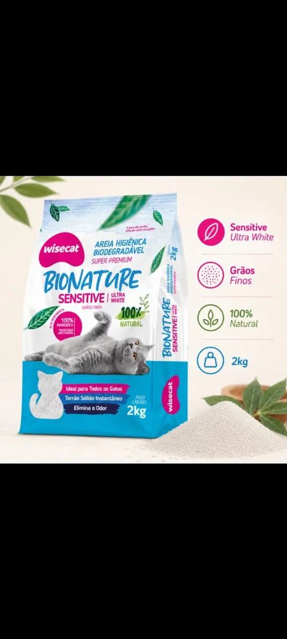 Areia biodegradável 