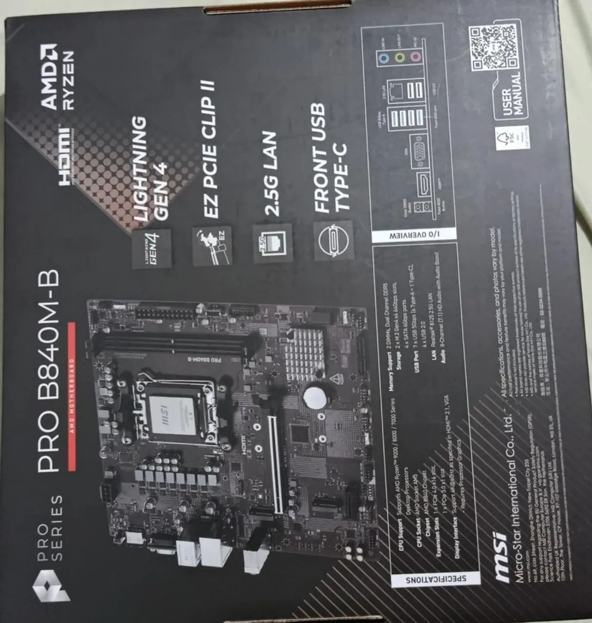 Placa mãe MSI Pro B840M-B AMD