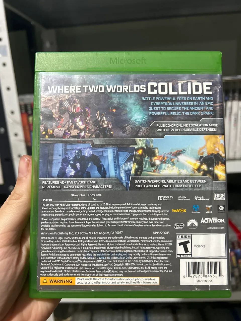 Transformers Rise Of The Dark Spark Xbox One - Jogos de Vídeo Game