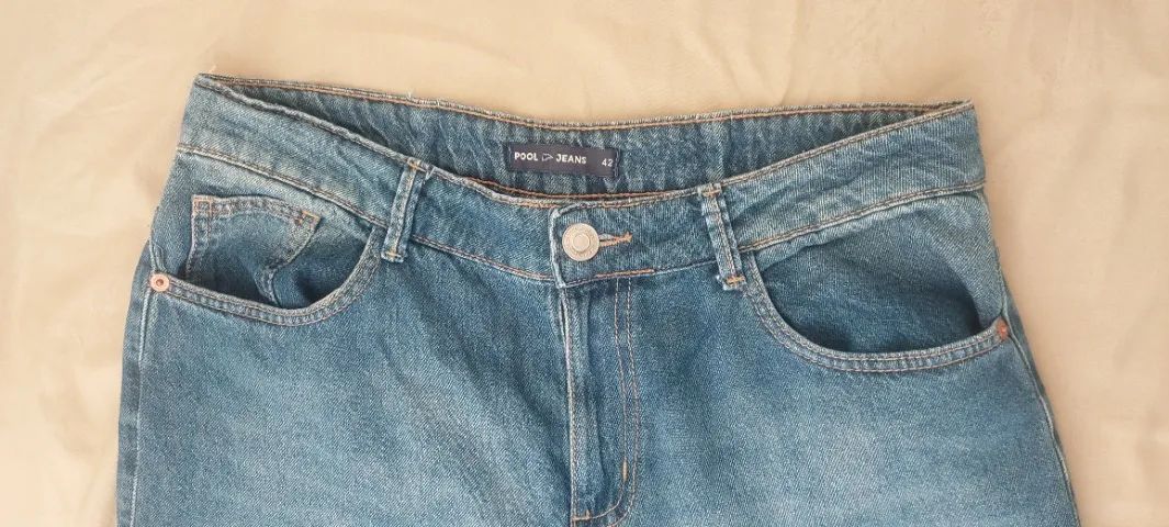 Calça jeans feminina POOL reta - Produto usado - Foto 3