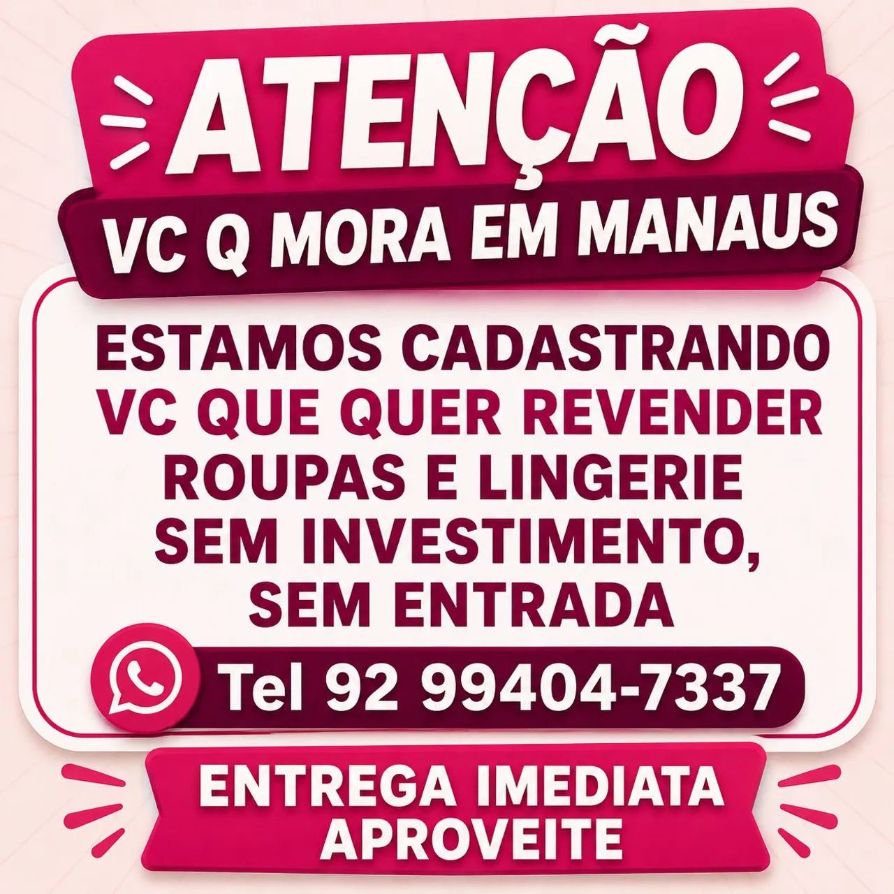 SEJA REVENDEDORA DE ROUPAS E LINGERIE 