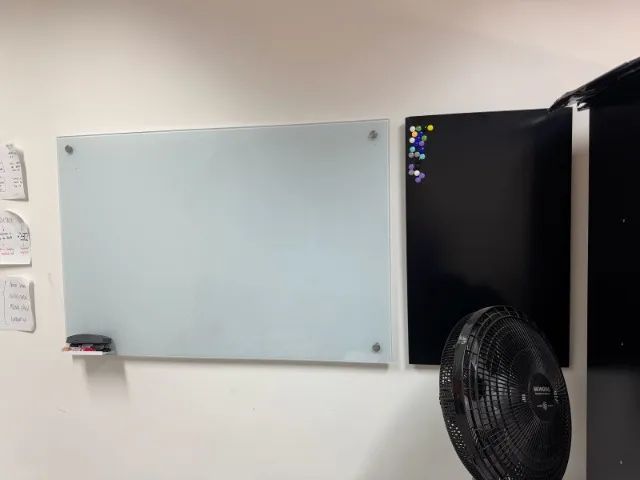 Quadro branco de vidro para escritório
