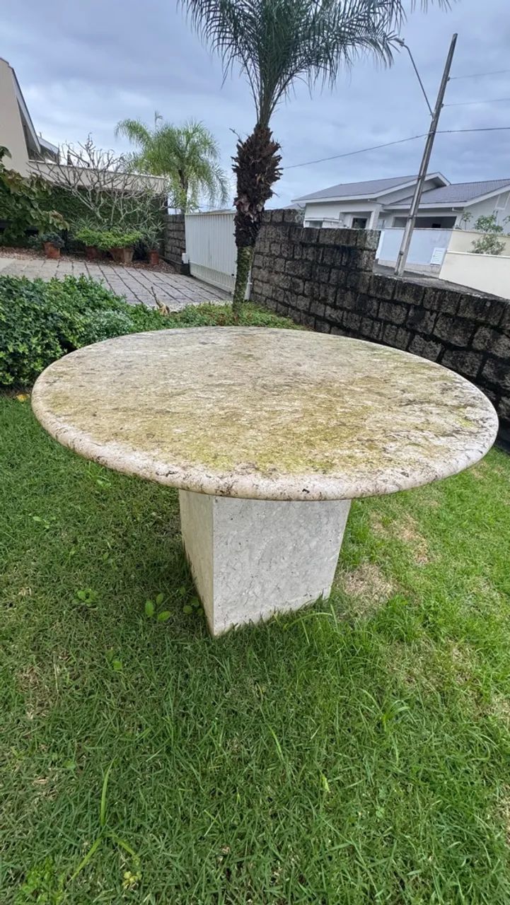 Mesa de Mármore Travertino Importado 