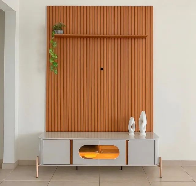 Conjunto Sala Cedro Prime 190 Off White e Naturale - Foto 2