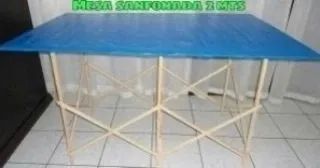 Mesa sanfonada de madeira - Foto 4