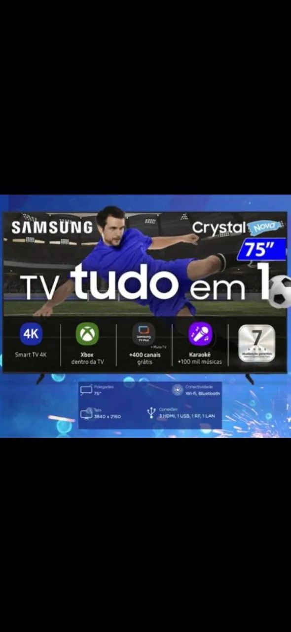 Tv smart CRYSTAL 75 POLEGADAS 