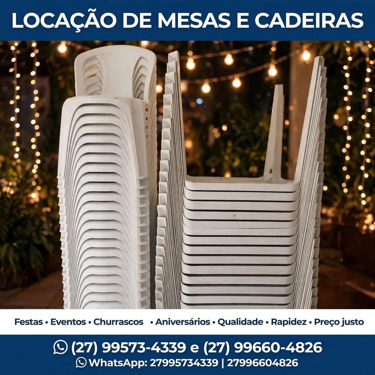 Mesas e cadeiras 