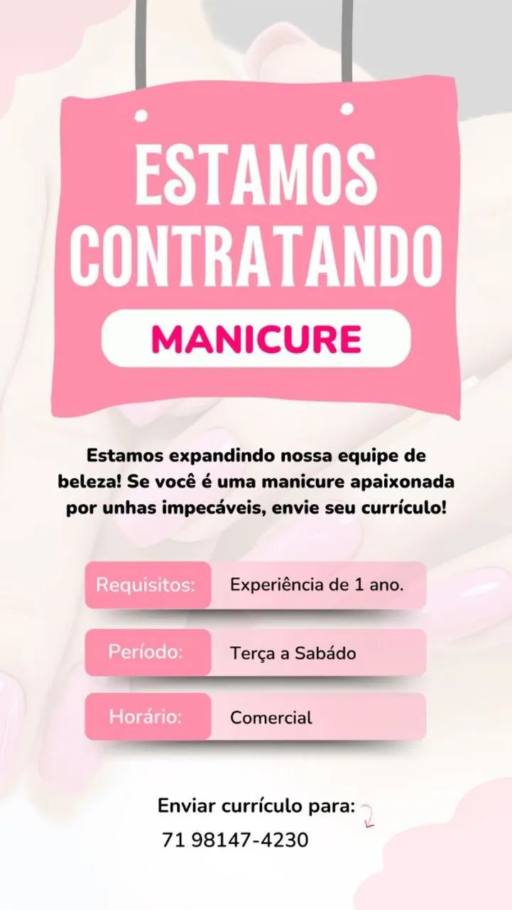 Procura-se Manicure e Pedicure