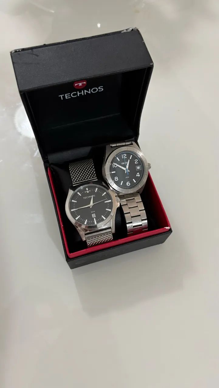 Relógio tecnos prata sem detalhe  - Foto 3