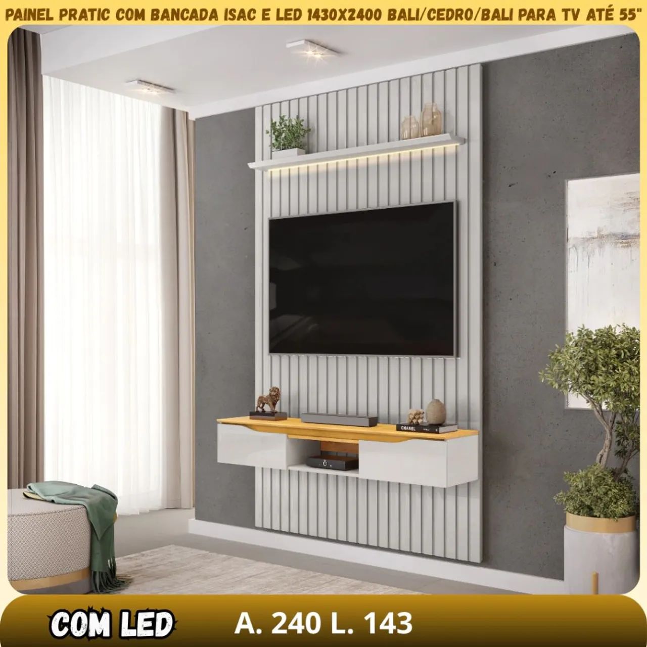 Painel pratic com bancada 