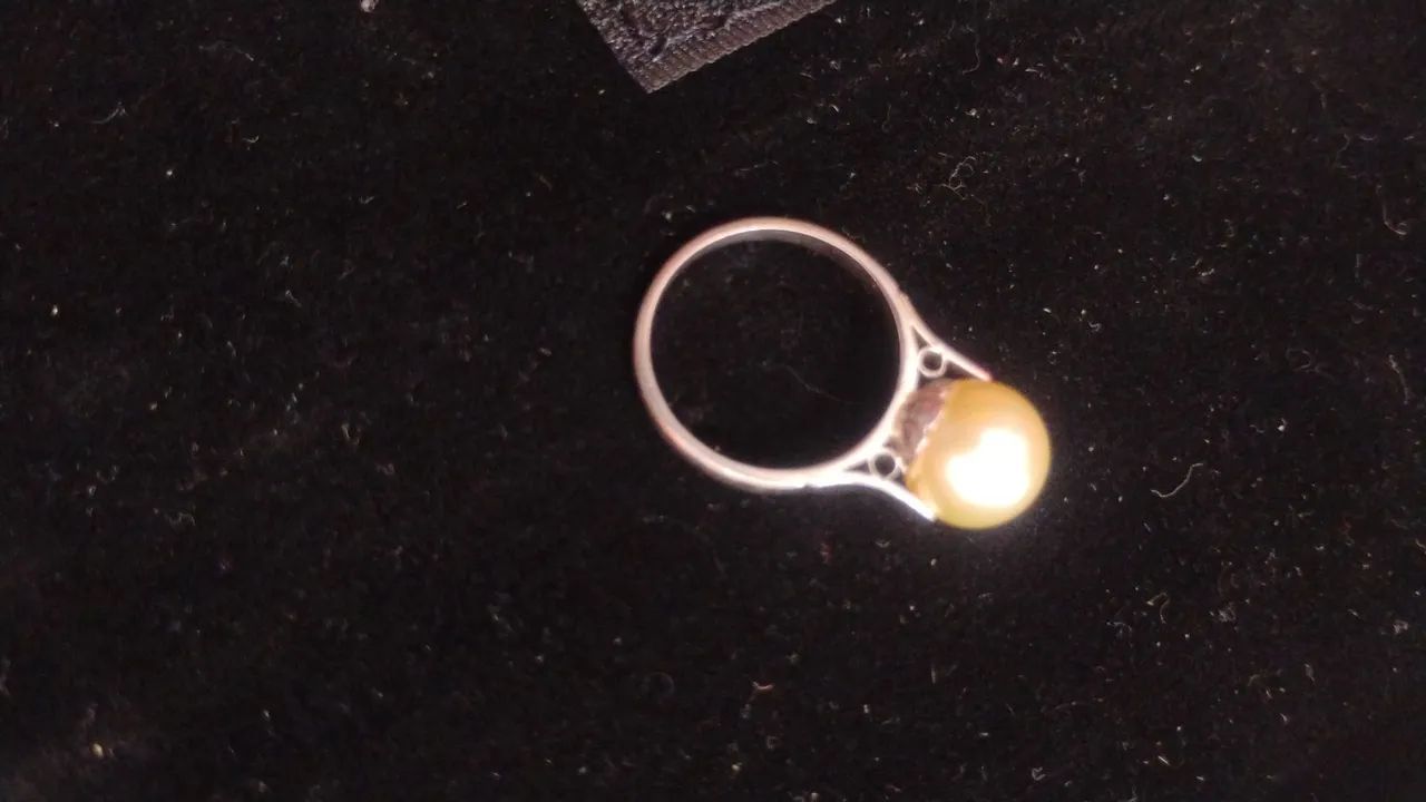 Jóia em ouro branco com pérola legítima  - Foto 2
