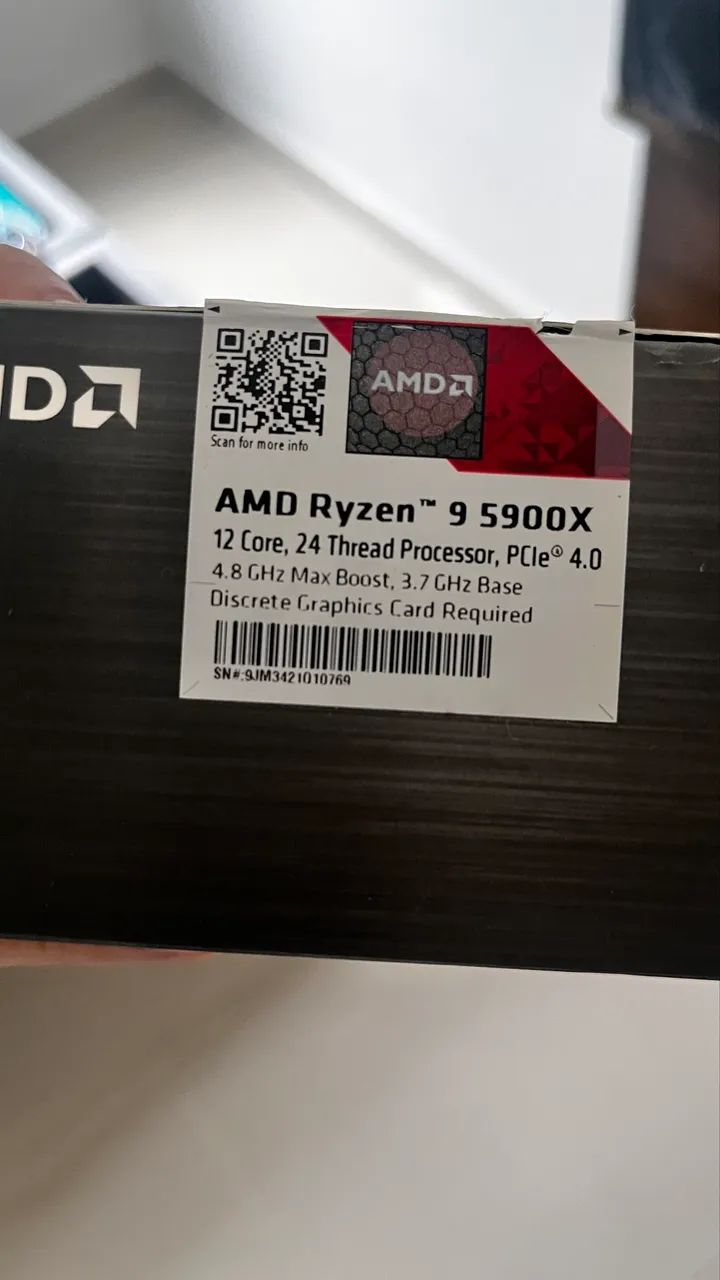 Processador AMD Ryzen 9 5900X, 12 núcleos e 24 threads, socket AM4. - Foto 3