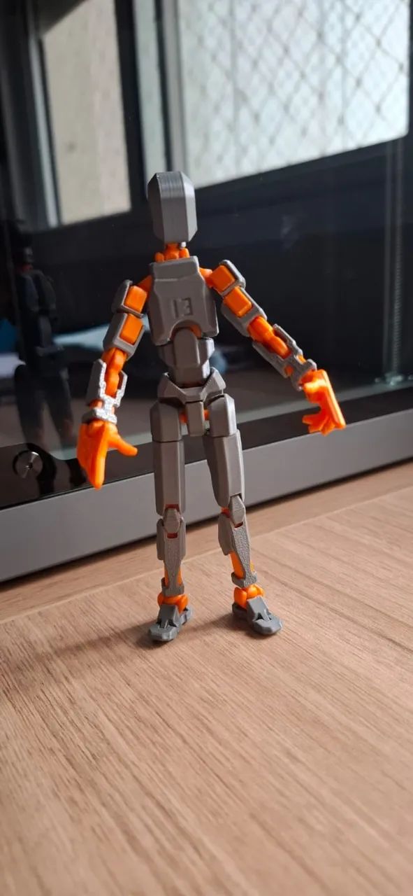 Boneco Articulado Dummy 13 Cinza e Laranja - Foto 2