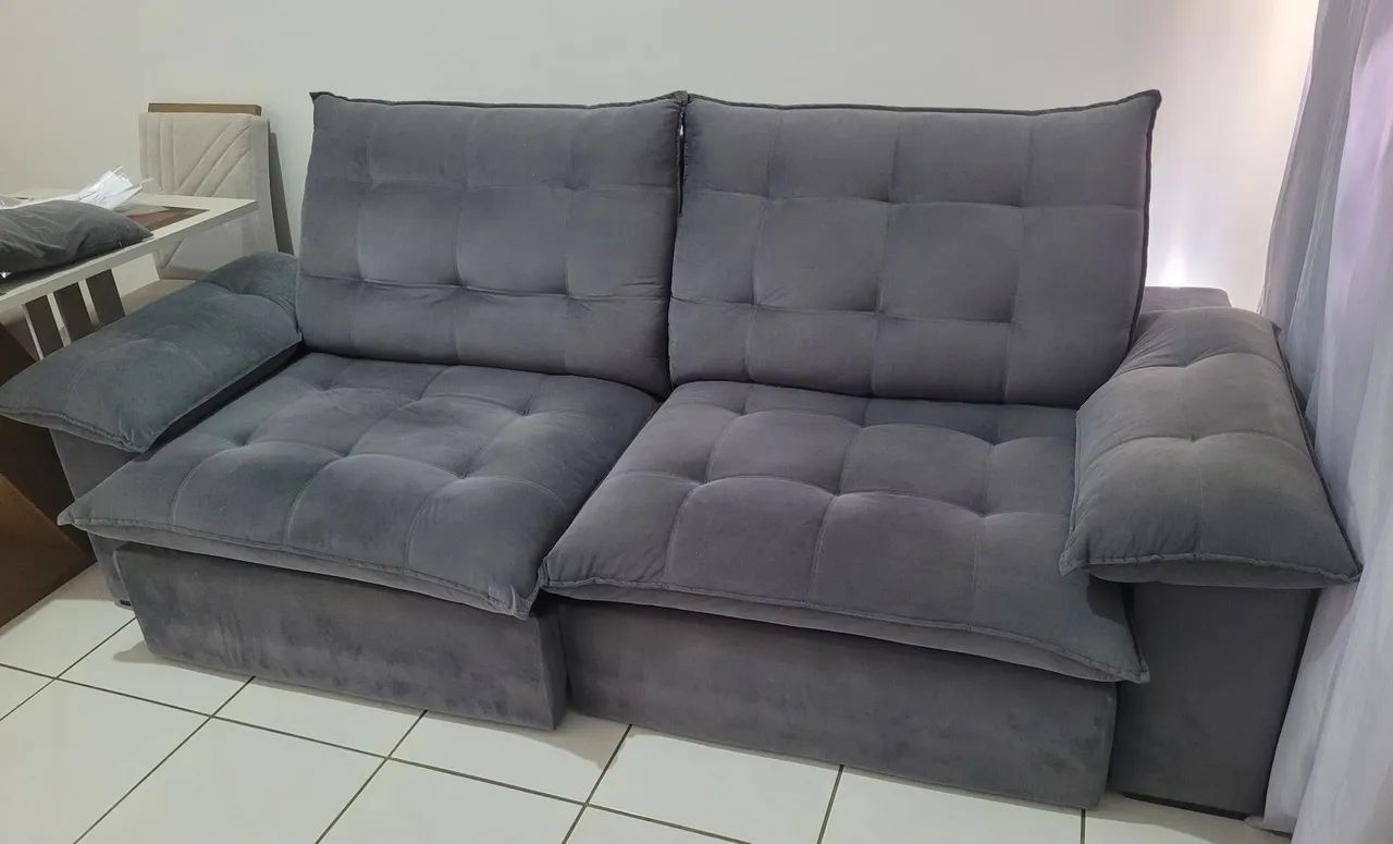 Sofá retrátil e reclinável 2,50 m