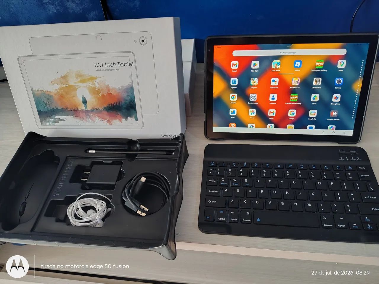 Tablet Higrace 2025 Android Tela 10" com Teclado 128GB Preto A-BI - Foto 2