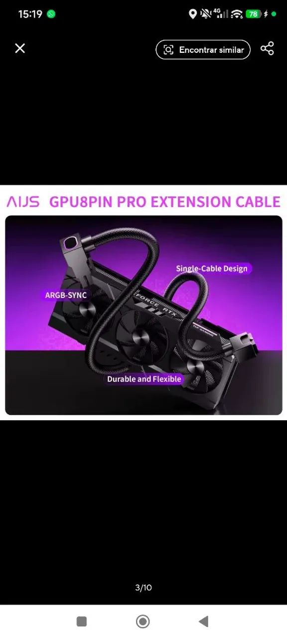 Cabo Extensor ARGB 8Pin  - Foto 2