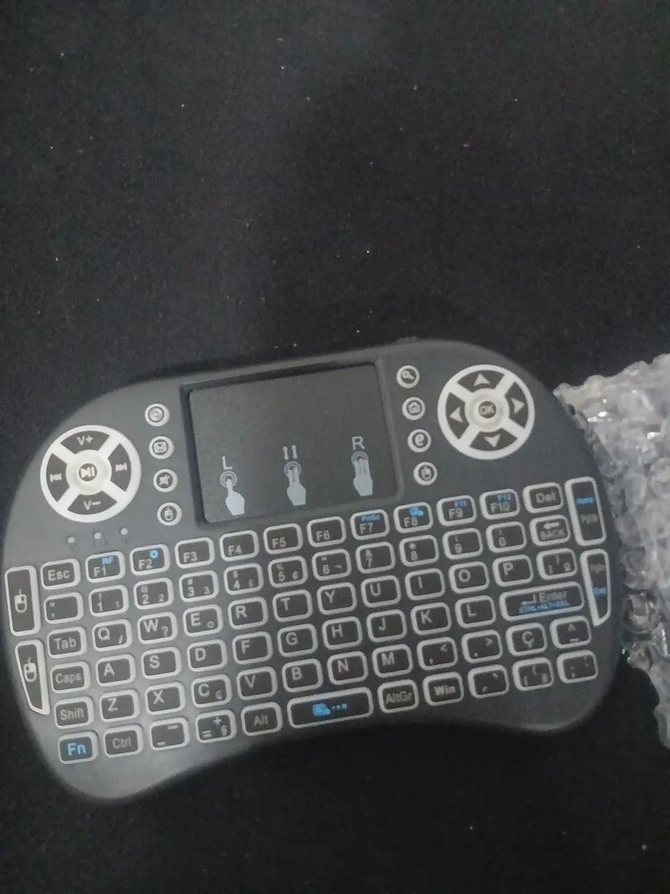 Mini Teclado Wireless com led e touchpad integrado, ideal para TV ,Vídeo game e computador - Foto 3