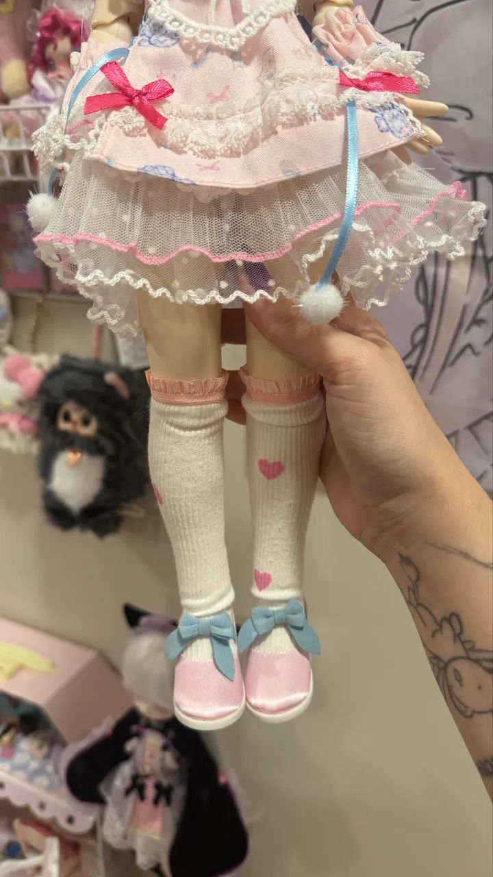 Boneca BJD 1/4 Cabelo Azul - Foto 3
