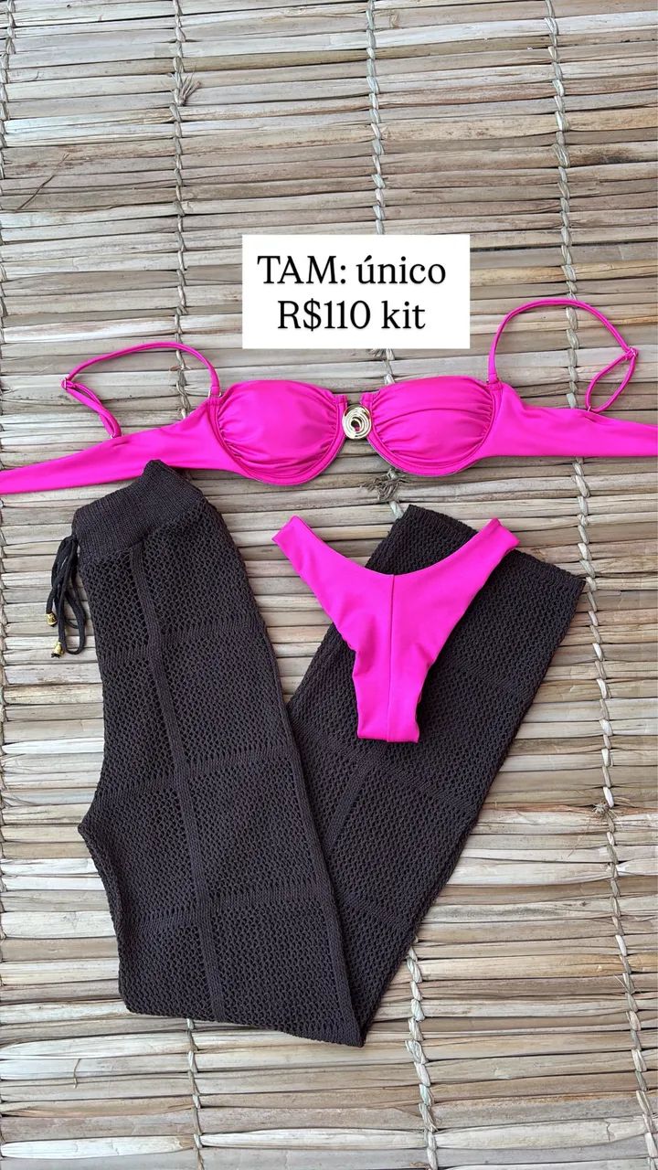 Kit calça saída de praia e biquíni  - Foto 3