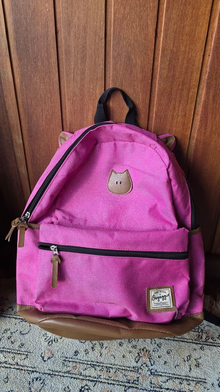 Mochila rosa de gatinho bagaggio