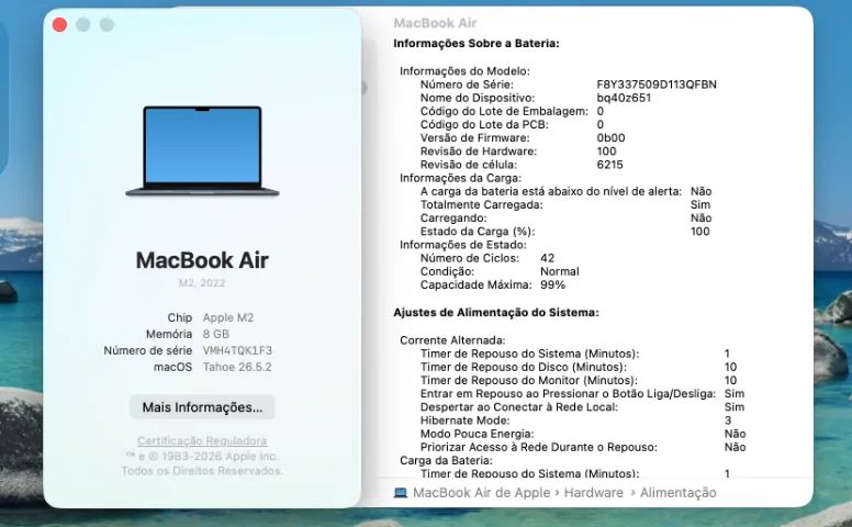 Macbook Air M2 - 2022 (M2/8g/256g) 13 polegadas - Foto 2
