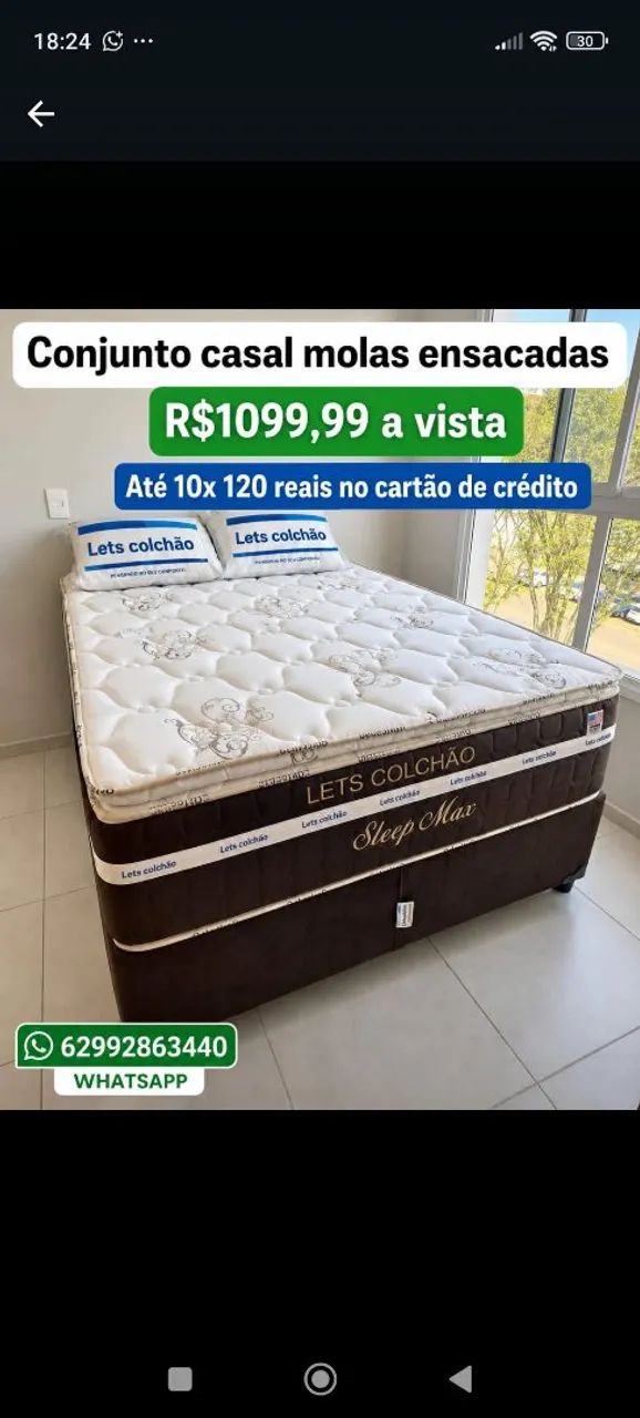 Cama casal sleep Max molas ensacadas 