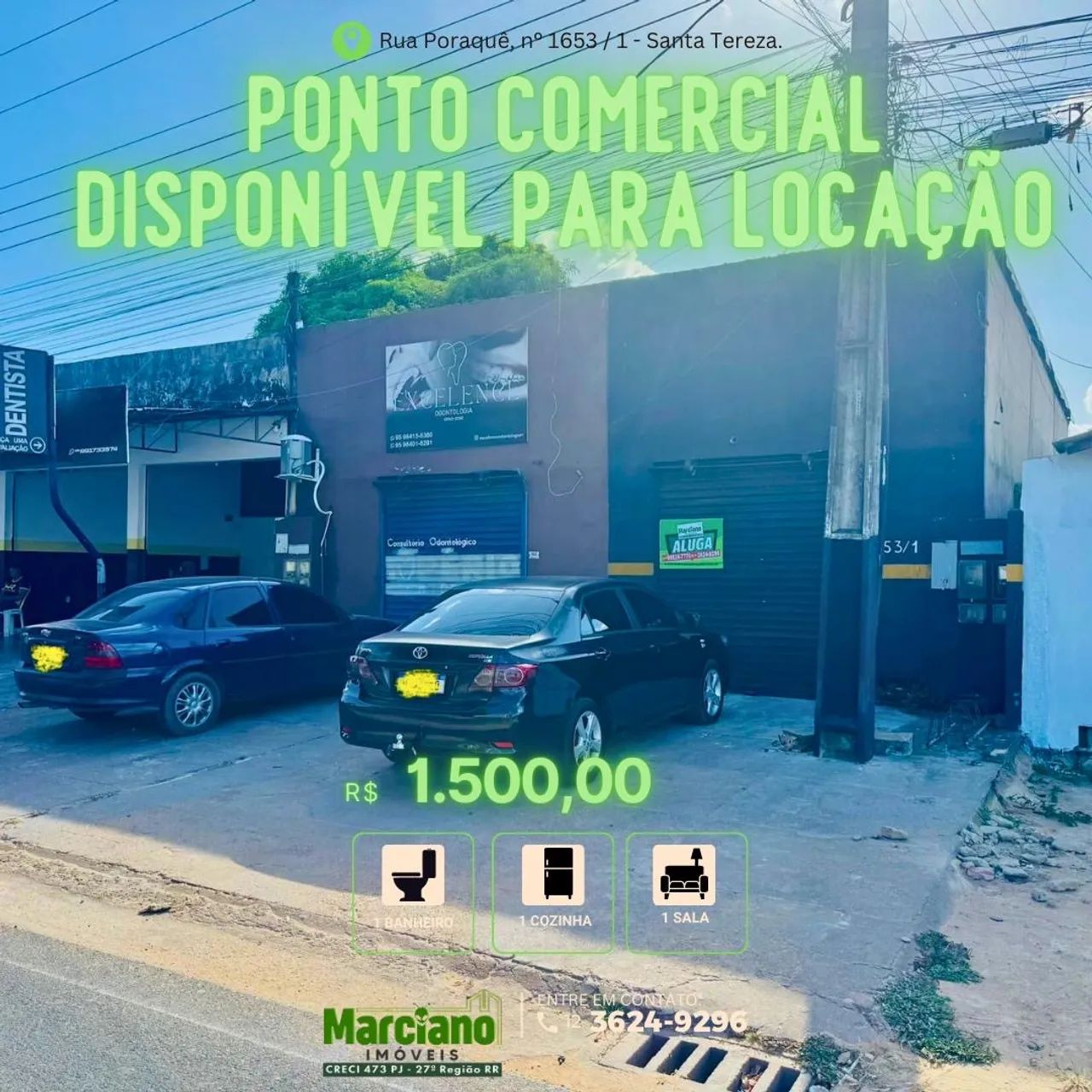 Alugo ponto comercial no bairro Santa  Tereza  