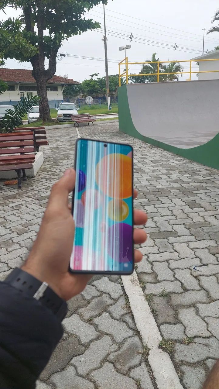 Celular A71 128 GB Funcionando Perfeitamente (Com listras) Envio via OLX - Foto 2