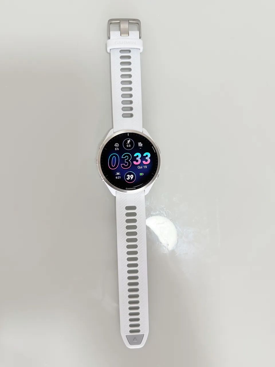 Relógio Garmim Forerunner 965 Branco 47mm Touchscreen - Foto 5