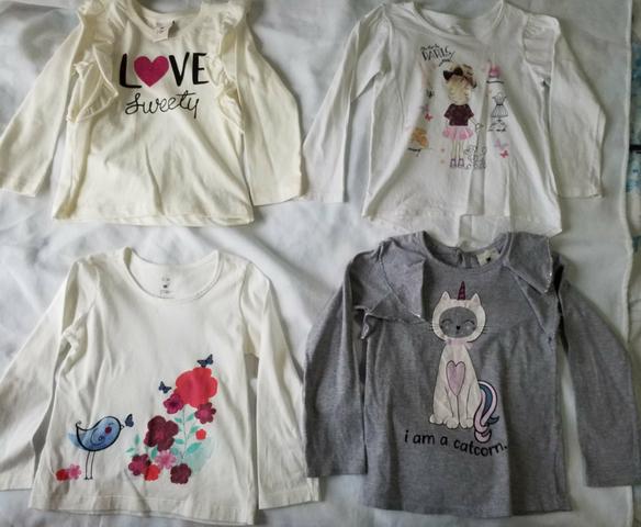 Lote camisas fininhas meninas 3 anos (novinhas)