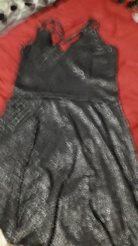 Vestido c brilho preto