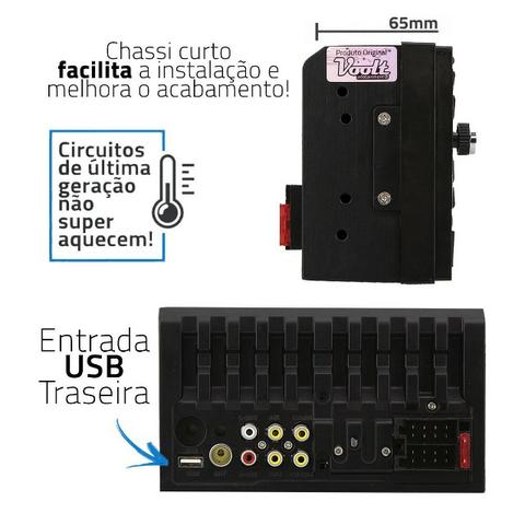 Central Multimídia Universal Mp5 Voolt - Foto 4