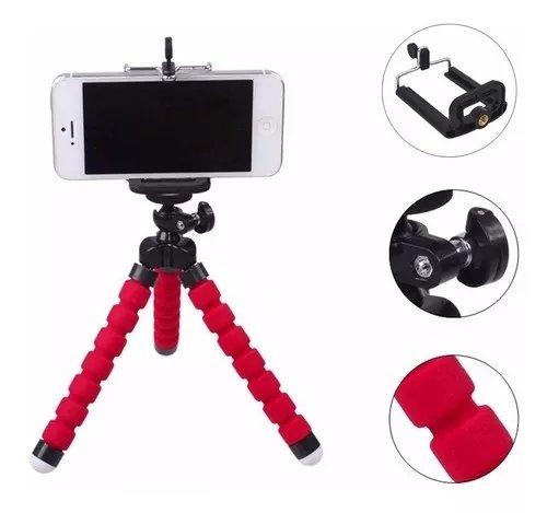 Mini Tripé Flexível Octopus Suporte Celular Go Pro Cameras