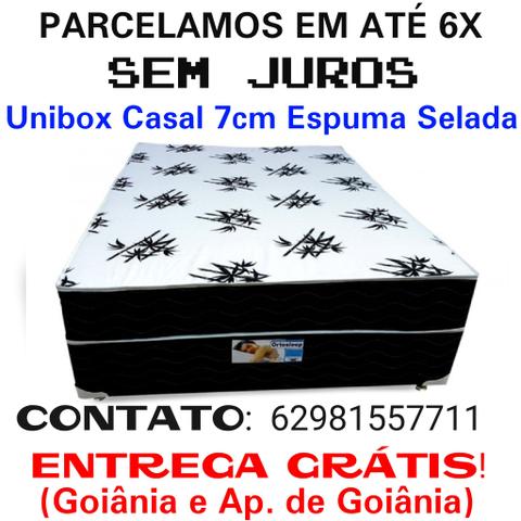 Cama Casal 7cm Espuma Selada, Frete Grátis