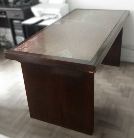 Mesa de Escritório em Madeira e Granito - Foto 2