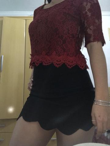 Short saia e Blusa de renda - Foto 2