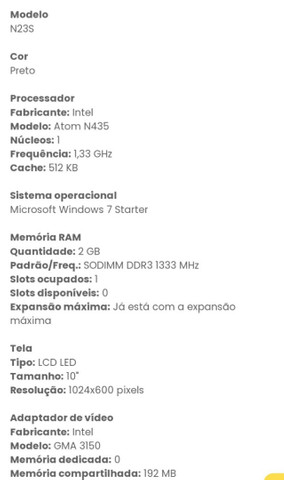 Netbook CCE Win - N23s - Usado - Foto 5