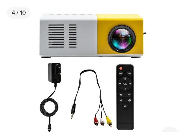 Mini projetor led 1080p 400-600 lúmens portátil Yg-300 lcd - Foto 2