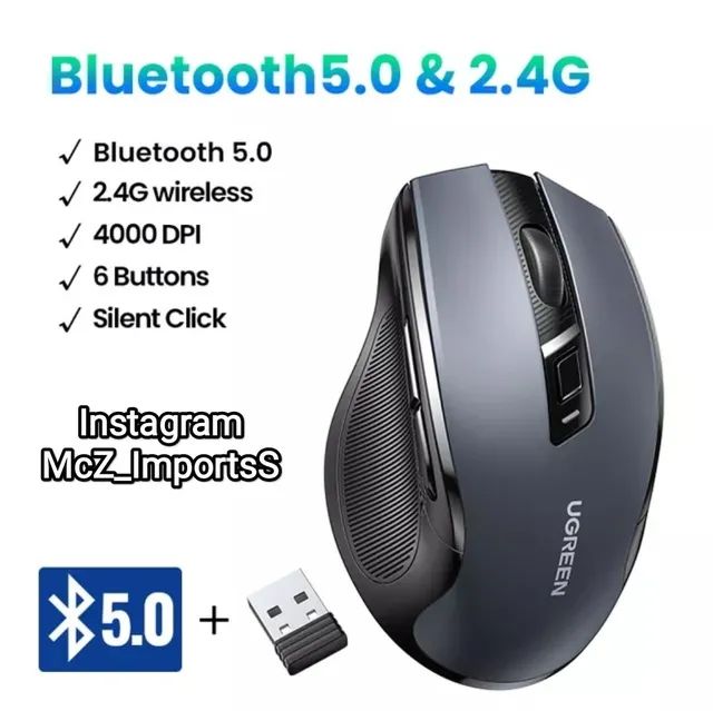 Mouse Bluetooth Ugreen para Apple, MacBook