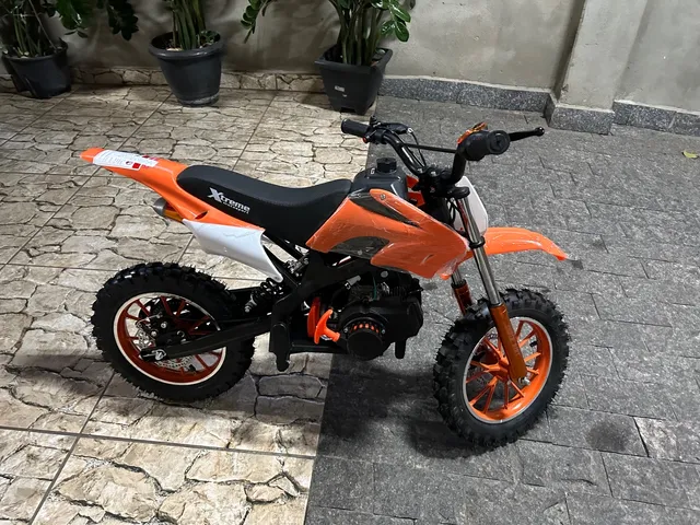 MINI MOTO PARA CRIANÇAS CORRIDA 49cc Cobra motor 2 tempos Laranja