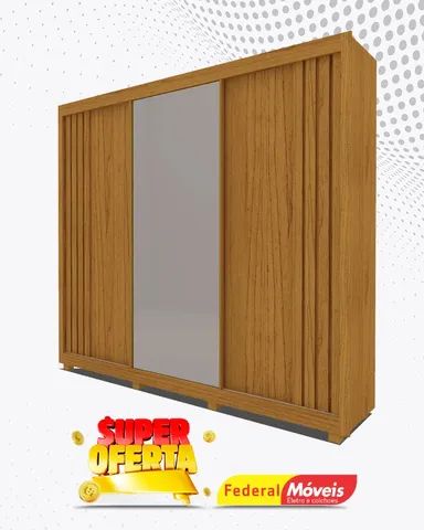 Guarda Roupa 3 Portas 4 Gavetas Ripado Direto da Fabrica Fazemos Entrega