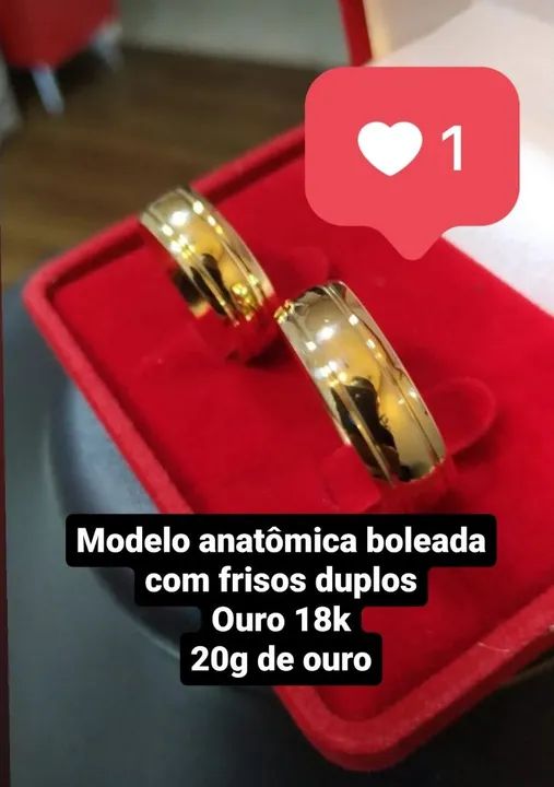Alianças ouro 18k garantia permanente  - Foto 4