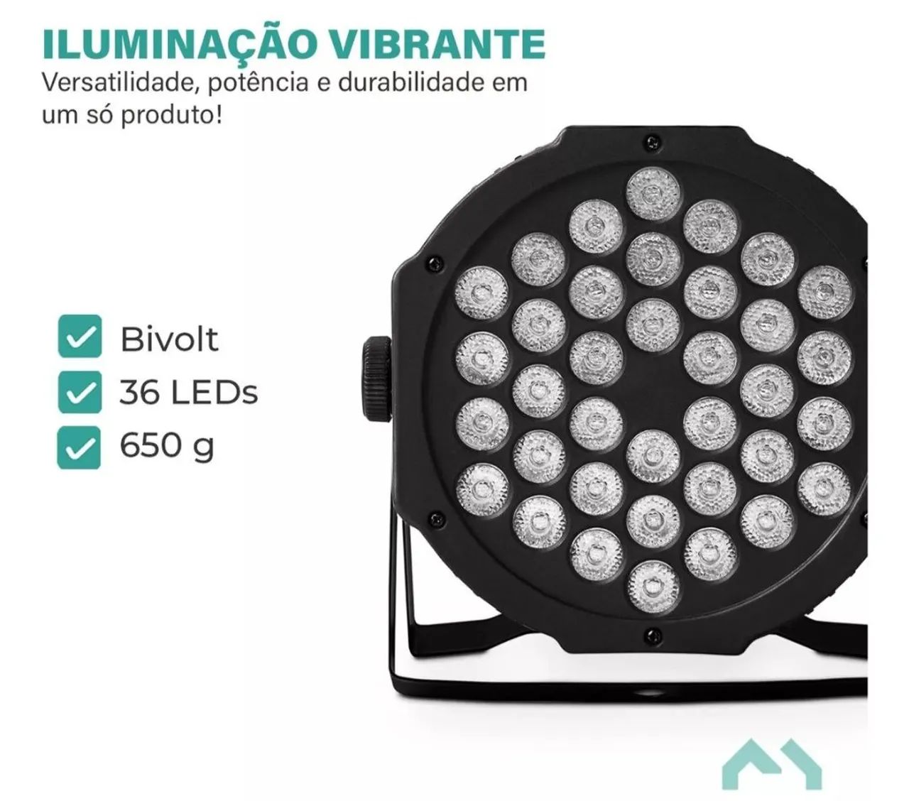 Canhão refletor Par led 36 leds RGB DMX - Foto 3