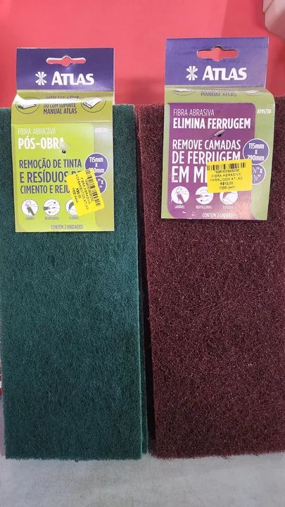 Kit de Fibra Abrasiva Atlas - Pós-Obra e Elimina Ferrugem